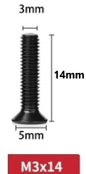 Болт M3 x 14.0 мм (10 шт)